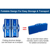 Camping Table with 4 seat Portable Foldable Picnic Table Set with Four Chairs and Umbrella Hole, Aluminum Fold Up Travel Picnic Table, Blue