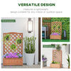 28" x 11" x 46" Raised Garden Bed Wood Planter Box with Trellis for Vine Climbing, to Grow Vegetables, Herbs, and Flowers for Backyard, Patio