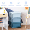 Kids Storage Unit Dresser Tower with Drawers 3 Tier Chest Toy Organizer for Bedroom Nursery Kindergarten Livingroom for Boys Girls Toddlers Blue