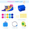 Bounce Castle, Inflatable Trampoline with Water Slide Pool Climb 11.3' x 9.8' x 6.9'