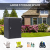 3.3' x 3.4' Lean-to Garden Storage Shed, Outdoor Galvanized Steel Tool House with Lockable Door for Patio Garden Backyard Lawn