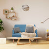 Blue 48" Loveseat Sofa for Bedroom, Modern Love Seats Furniture, Upholstered Small Couch for Small Spaces, Blue