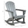 Outdoor Rocking Chair, HDPE Adirondack Style Rocker Chair for Porch, Garden, Patio, Light Gray