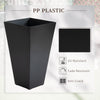 28" Tall Plastic Planters, 3-Pack, Large Taper Outdoor & Indoor Plastic Garden Flower Pots, for Entryway, Patio, Yard, Black