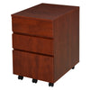 3 Drawer Storage Cabinet, Mobile File Cabinet Under Desk with Wheels, Printer Stand for Home Office, Brown