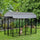 8' x 4' x 6' Large Dog Kennel Outdoor Steel Fence with UV-Resistant Oxford Cloth Roof & Secure Lock