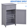 Bathroom Cabinet with Drawer and Shelf, Toilet Vanity Cabinet for Toilet Paper, Towels or Shampoo, Grey