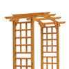 7.5' Fir Wood Round Outdoor Garden Pergola Style Arbor Arch Trellis