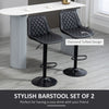 Bar Stools, Bar Stools with Backs, Foot Rest, Round Base and Soft Upholstery for Kitchen, Bar, Swivel Bar Stools, Black