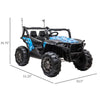 Outdoor 2-Seated Childrens Truck w/ Parental Remote Control & Two Motors  Blue