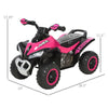 NO Power Ride on Push Car for Kids 4 Wheels Foot-to-Floor Sliding Walking ATV Toy with Music and Light for 18-36 Months, Pink
