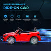 12 V Kids Electric Ride On Car with Parent Remote Control, Two Motors, Music, Lights, and Suspension Wheels for 3-6 Years Old, Red