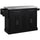 Black Rolling Kitchen Island with Storage, Portable Kitchen Cart with Stainless Steel Top, 2 Drawers, Spice, Knife and Towel Rack