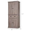 72" Wooden Pantry Cupboards,Traditional Freestanding Kitchen Pantry Cupboard