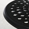 30" Round Patio Dining Table with Umbrella Hole, Antique Cast Aluminum Outdoor Bistro Table, Black