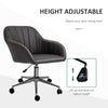 Mid-Back Office Chair PU Leather Swivel Task Armchair with Tub Shape Design for Living Room Home, Brown