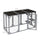 Wooden Outdoor Cat House Catio Kitten Enclosure Indoor Cage with Asphalt Roof, Multi-Level Platforms and Large Enter Door - 71"L, Grey