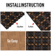 12"x 12" Wood-Plastic Composite 11PCS Quick Interlocking Flooring & Patio Deck Tiles - Teak