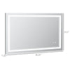 Bathroom Mirror with LED, Dimmable Vanity Mirror with 3 Light Colors, Memory Function Vertical and Horizontal Mount