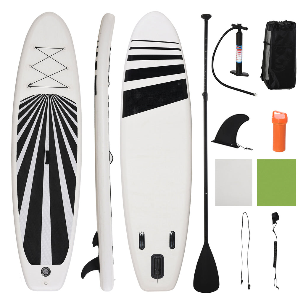 Black Inflatable Stand Up Paddle Board Ultra-Light Yoga SUP with Non-Slip Deck Pad, Premium Accessories