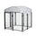 Medium-sized Outdoor Dog Kennel Galvanized Steel Fence with UV-Resistant Oxford Cloth Roof & Secure Lock 47.25" x 47.25" x 54.25"