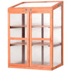 Wooden Cold Frame Greenhouse Small Mini Planter Box for Outdoor and Indoor, 30"L x 24" W x 43"H