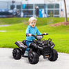 Kids 6V Battery Powered Ride On Car Quad Four Wheeler ATV Toy w/ LED Headlights, Black