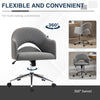 Ergonomic Office Chair with Swivel, Mid-Back Computer Desk Chair with Adjustable Height and Back Tilt, Grey