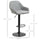 Adjustable Bar Stools Set of 2, Swivel Barstools with Footrest and Back, PU Leather, for Kitchen Counter and Dining Room, Grey