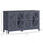 Kitchen Sideboard, Tempered Glass Door Buffet Cabinet with Adjustable Storage Shelf for Living Room, Kitchen, Study, Grey