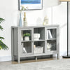 Modern Sideboard Buffet with Wine Rack, Buffet Cabinet with 2 Door Cabinet, 2 Open Shelves and Countertop for Dining Room, Buffet Table, Grey