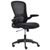 Mid-Back Mesh Home Office Chair, Ergonomic Computer Task Chair with Lumbar Back Support, Adjustable Height, and Flip-Up Arms, Black