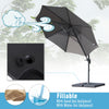 Large 4 Piece Square Fillable Weighted Offset Market Patio Umbrella Base