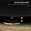 Lightweight Accent Table with Concrete Finish, Round Side Table with 4 Adjustable Feet for Indoor, Outdoor, Charcoal Grey