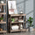 Industrial Style 2-Tier Bookcase Bookshelf Open Shelving Display Storage Unite with Metal X-Bar for Living Room Dining Room Study Office Dark