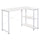 L-Shaped Computer Desk Home Office Corner Desk Study Workstation Table with with Wide Desktop, 2 Side Shelves, Steel Frame, White