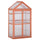 32" x 19" x 54" Greenhouse Flower Planter Protection w/ Adjustable Shelves, Double Doors, Garden Wooden Cold Frame Orange