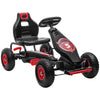 Kids Pedal Go Kart, Outdoor Ride on Toys with Ergonomic Adjustable Seat, Anti-slip Rubber Wheels Suspension System, Safety Hand Brake, Gift for Boys Girls, Ages 5-12 Years, Red