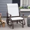 Outdoor Swing Glider Chair, Patio Mesh Rocking Chair with Steel Frame for Backyard, Garden and Porch, White