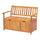 41 Gallon Outdoor Storage Bench, Wooden Deck Box with PE Lining, 2-Seat Container Perfect for Store Garden Tools Toys, Teak