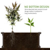 48.5" Raised Garden Bed Planter Box for Flowers Herbs Veggies & Fruits for Garden Backyard Patio Brown