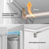 Portable Wardrobe Closet, Folding Bedroom Armoire, Clothes Storage Organizer with Cube Compartments, Hanging Rod, Magnet Doors, White