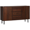 Kitchen Storage Sideboard, Buffet Cabinet with 2 Cupboards, 3 Drawers and Adjustable Shelves for Living Room, Brown