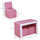 Kids Sofa 2-in-1 Multi-Functional Table Chair Set 2 Seat Couch Storage Box Soft Sturdy Pink