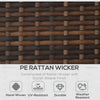 3-Piece Wicker Patio Furniture Sets, Rattan Conversation Sets, Sectional sofa set with Cushioned Lounge Chaise for Garden Poolside or Porch