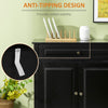 Sideboard Buffet Cabinet, Modern Kitchen Cabinet with 2 Drawers and Adjustable Shelves, Coffee Bar Cabinet for Living Room, Black