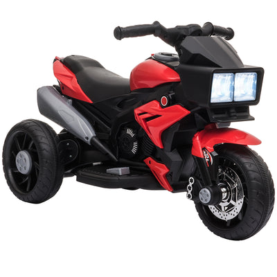 6V Kids Motorcycle Dirt Bike Electric Battery-Powered Ride-On Toy Off-road Street Bike w/ Music Horn Headlights Motorbike for Girls Boy Red