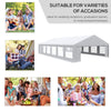 39 x 23ft Party Tent & Carport, Large Outdoor Canopy Tent with Removable Sidewalls and Windows, White Tents for Parties, Wedding and Events