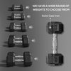 45lbs Rubber Dumbbells Weight Set Dumbbell Hand Weight Barbell for Body Fitness Training for Home Office Gym