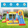 4-in-1 Kids Inflatable Bounce House Jumping Castle with 2 Slides, Climbing Wall, Trampoline & Water Pool Area
